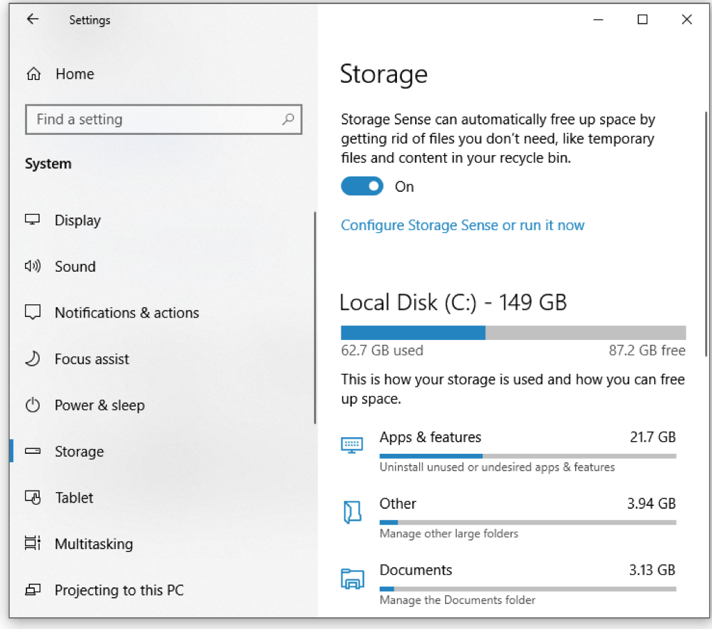 windows storage sense
