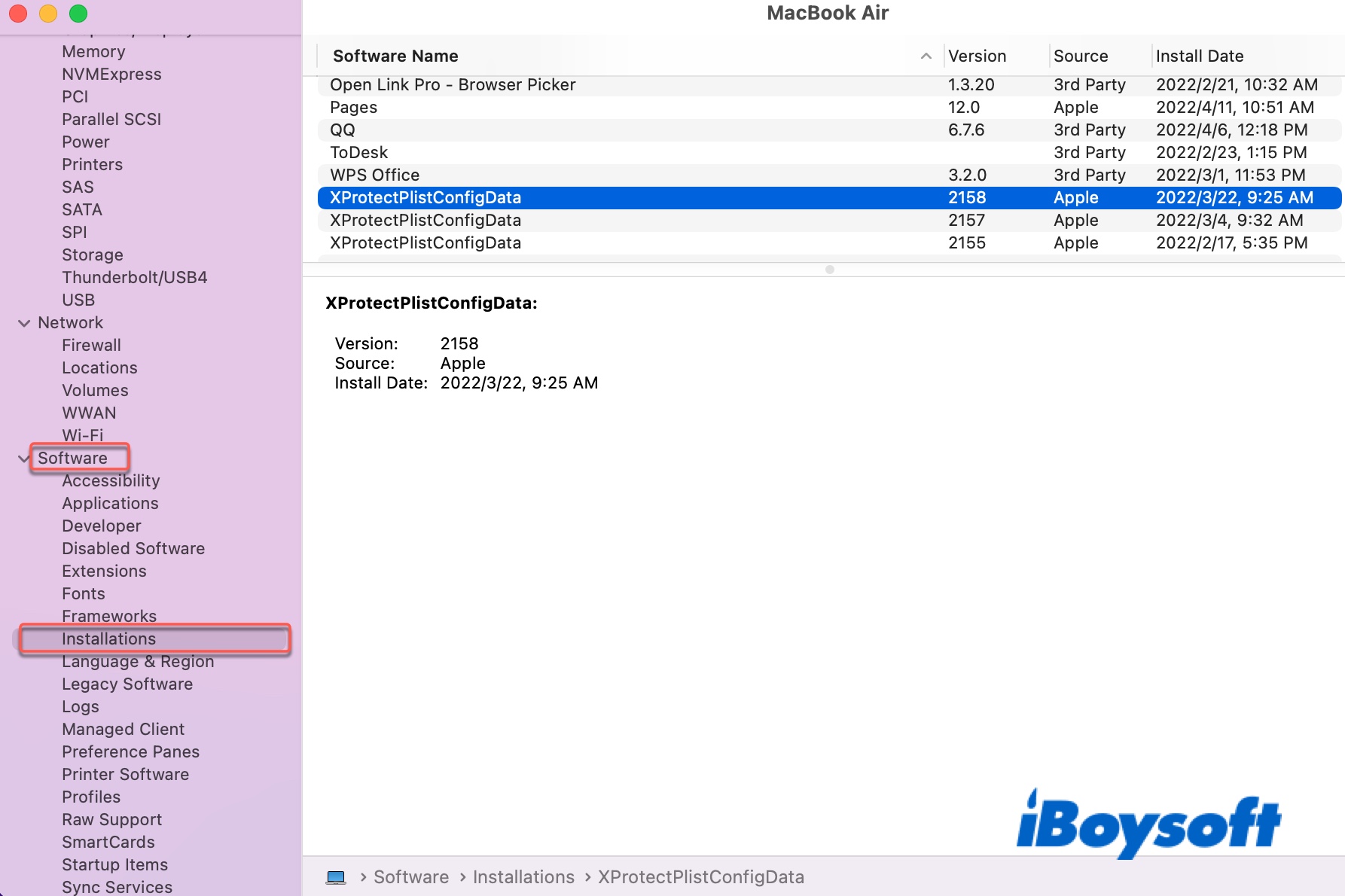 Check when Xprotect is updated and what version it is on your Mac