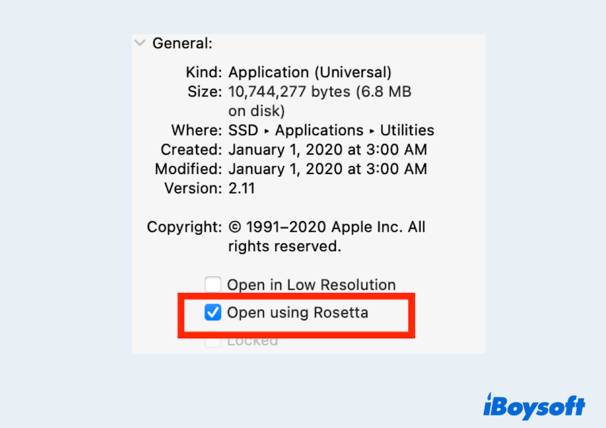 Run commands in Rosetta