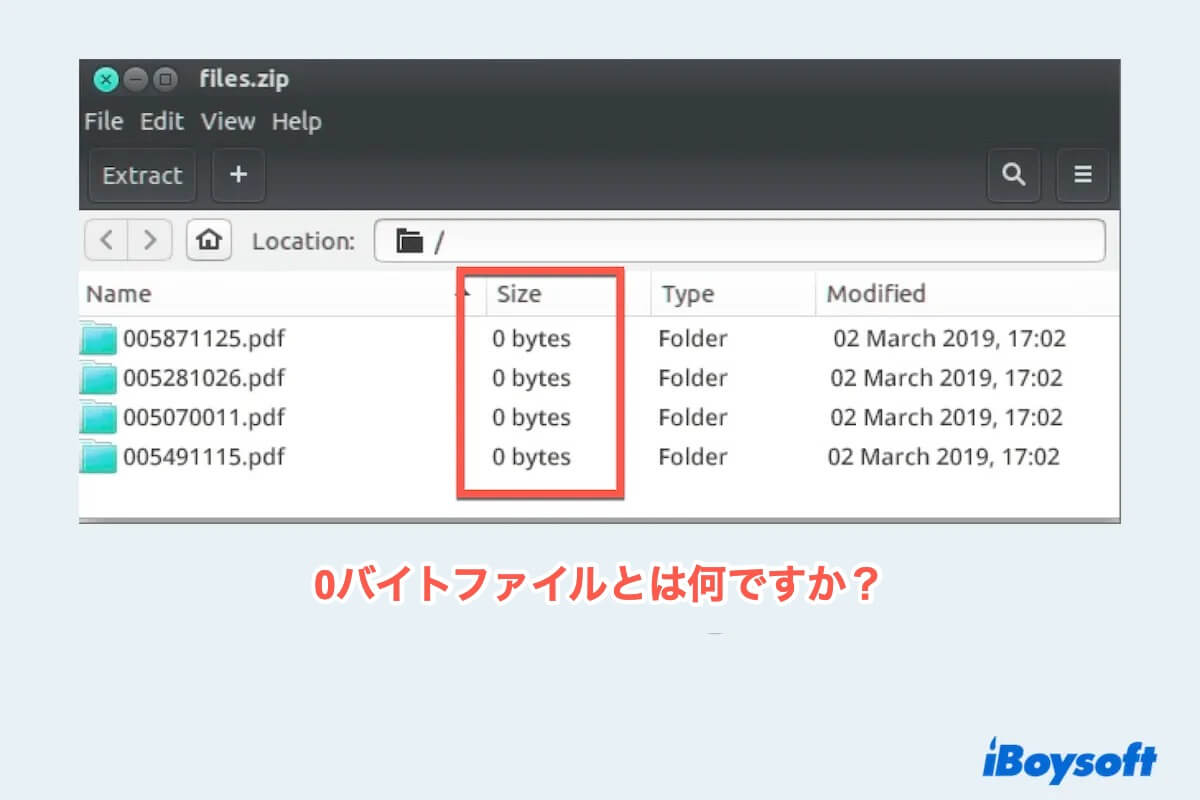 0バイトファイル