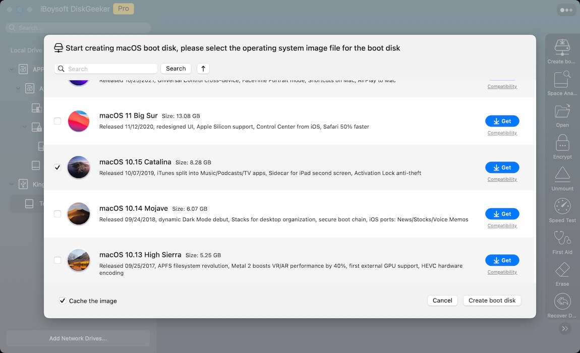 Download macOS Catalina DMG before turning it to ISO