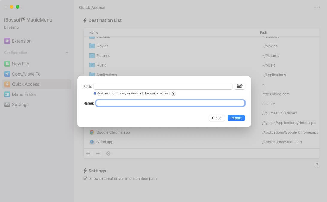open Mac Task Manager with Quick Access